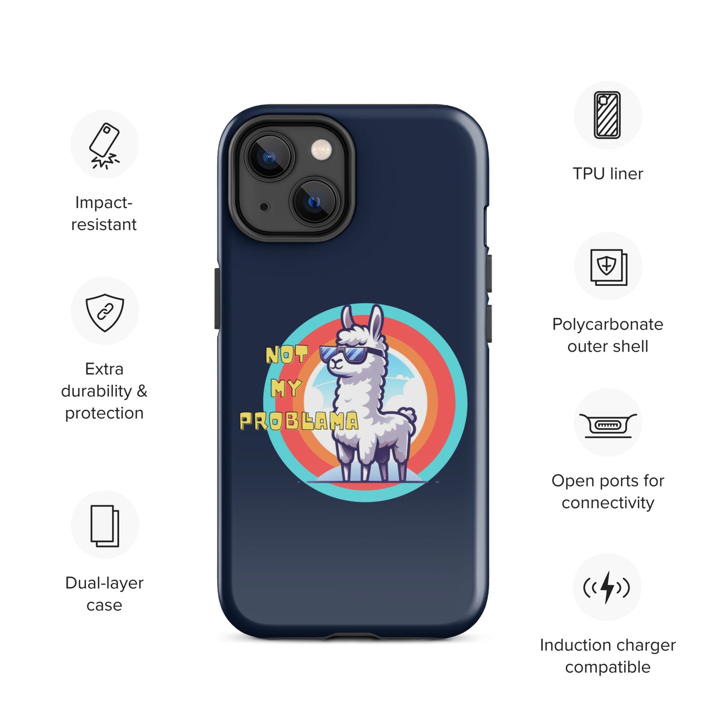 Not my probllama | Tough Case for iPhone®