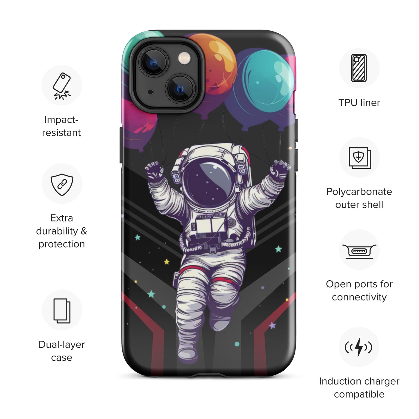 Balloon Astronaut Tough Case for iPhone®