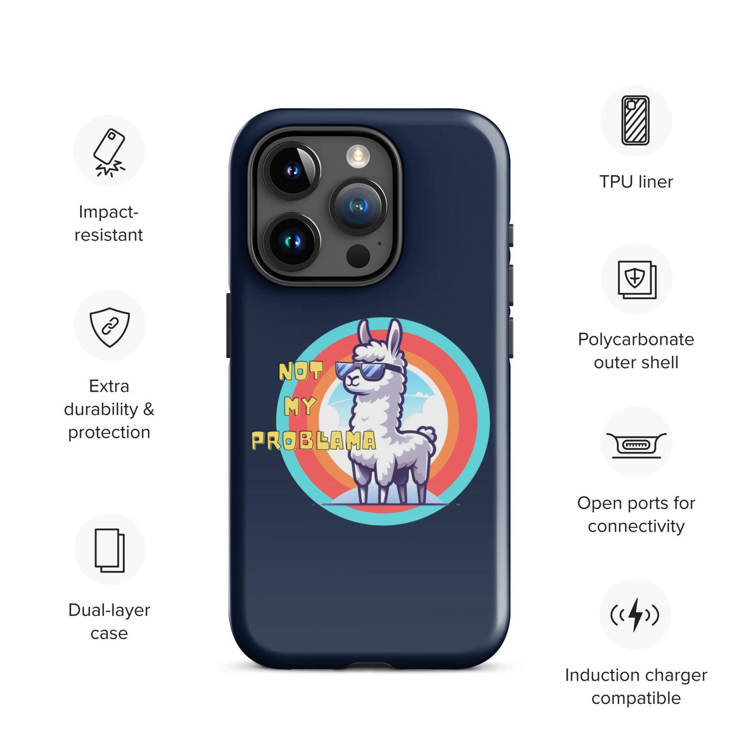 Not my probllama | Tough Case for iPhone®