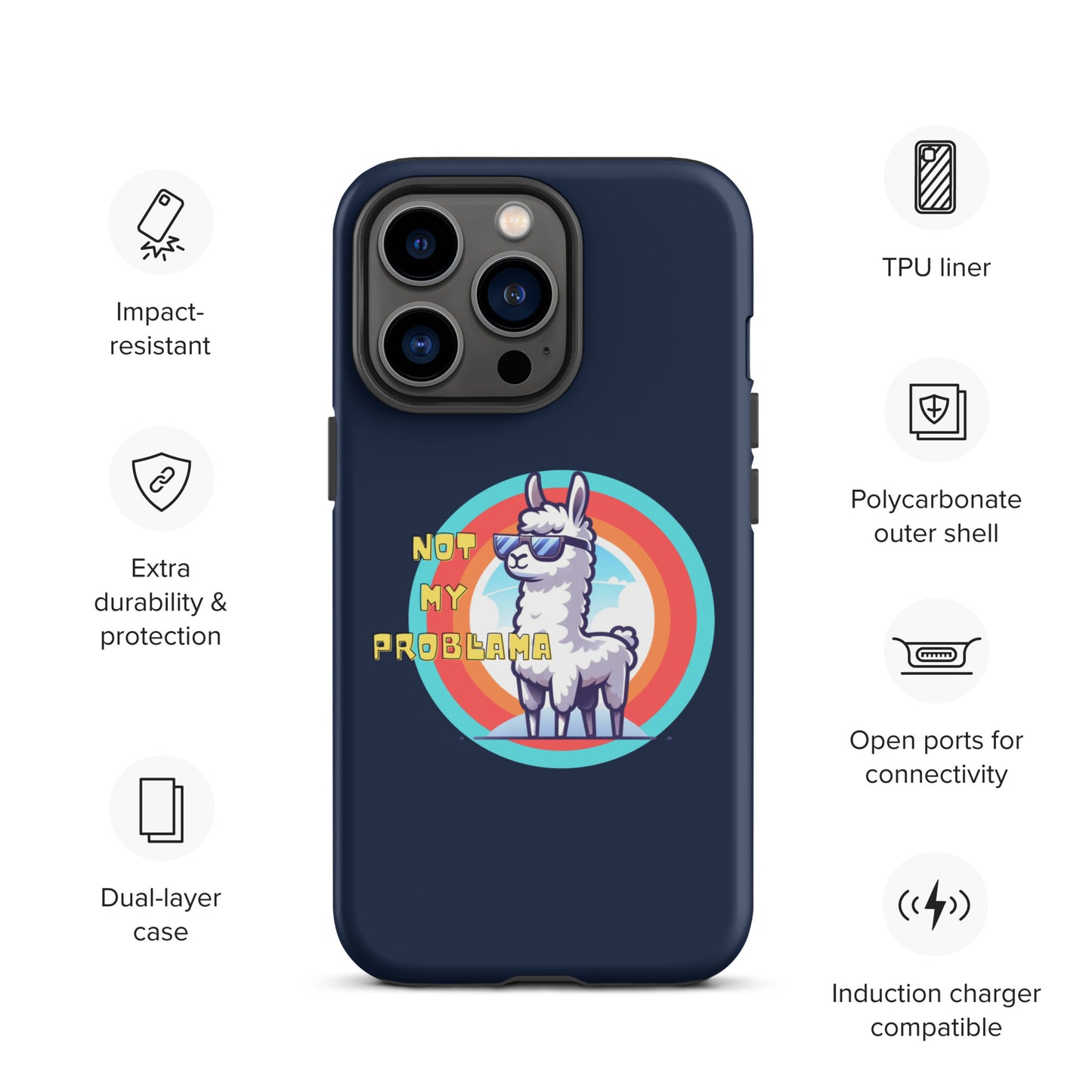 Not my probllama | Tough Case for iPhone®