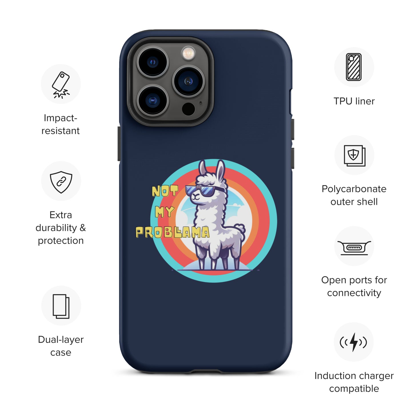 Not my probllama | Tough Case for iPhone®