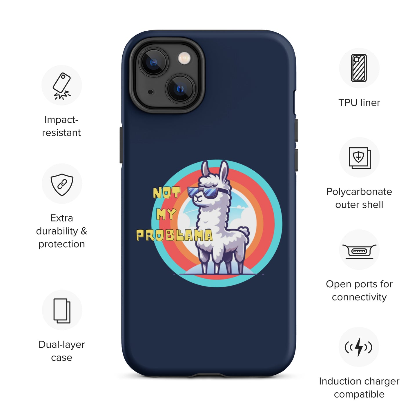 Not my probllama | Tough Case for iPhone®